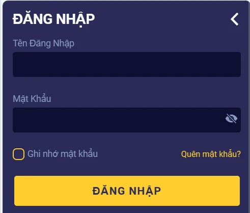 Form đăng nhập Wibo88