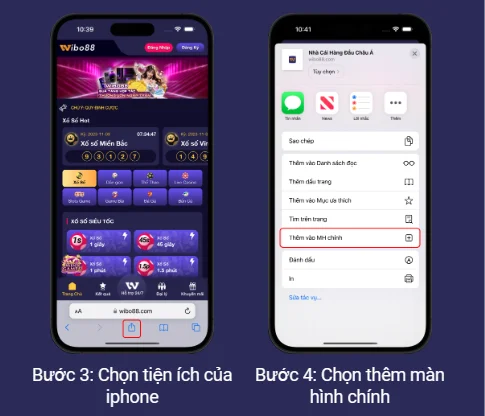 Bước 2: Hướng dẫn tải App Wibo88