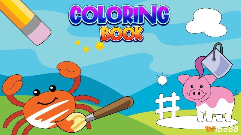 Game Kids Coloring Book là sách tô màu thú vị giúp trẻ phát triển kỹ năng sáng tạo và học hỏi