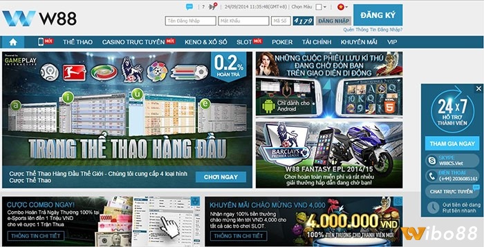 Cổng game đổi thưởng W88