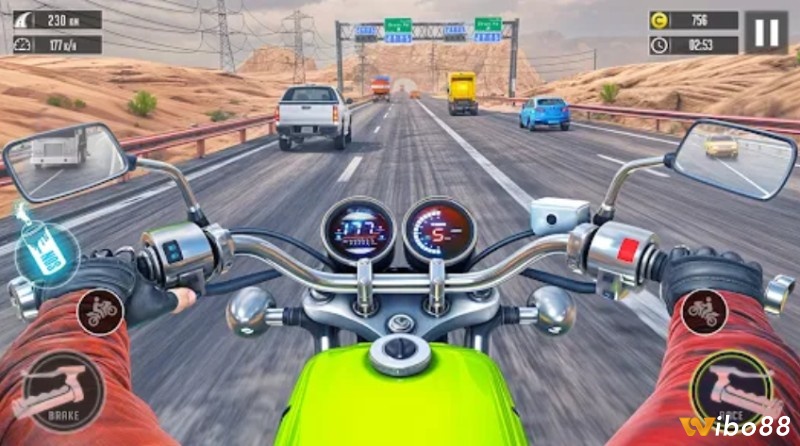 Cảm giác vượt xe hồi hộp từng giây trên cao tốc trong Highway Riders