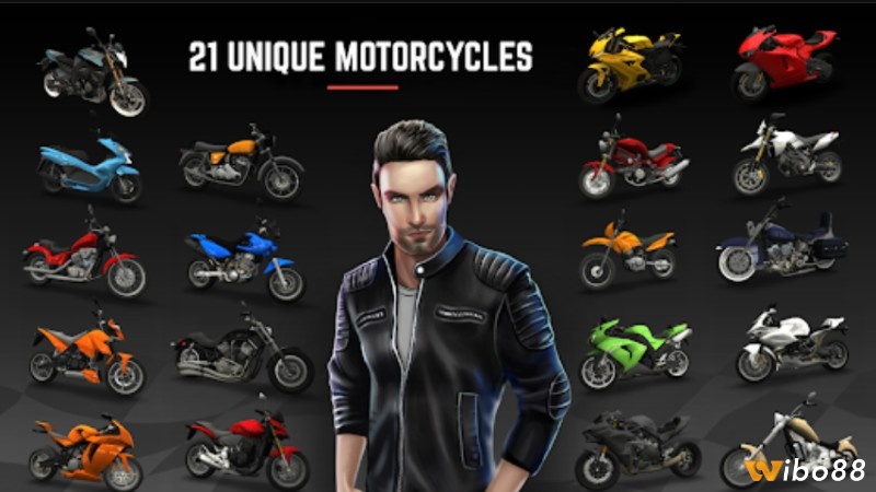 Điều khiển mô tô dễ dàng bằng cách nghiêng điện thoại trong Racing Fever Moto
