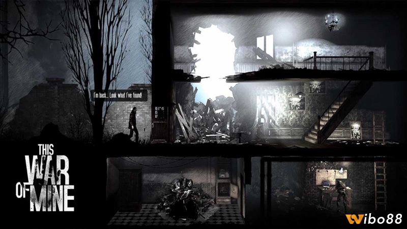 This War of Mine được thể hiện bằng thiết kế u ám và âm thanh trầm buồn