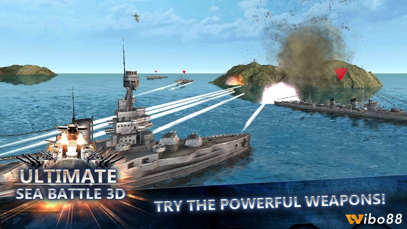 Warship Battle: 3D World War II là game tàu chiến mobile với đồ họa 3D ấn tượng, tái hiện trận hải chiến nổi tiếng trong Thế chiến II