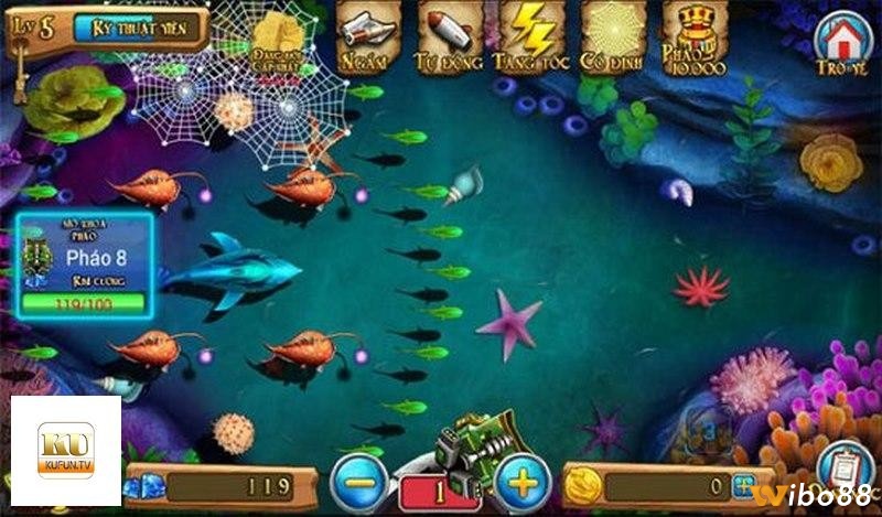 Màn hình đổi thưởng với các phương thức và ưu đãi khác nhau trong giao diện game bắn cá
