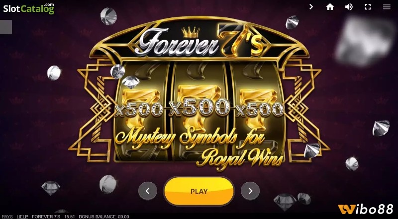 Forever 7s có gameplay đơn giản với 3 dòng quay cổ điển và dễ trúng