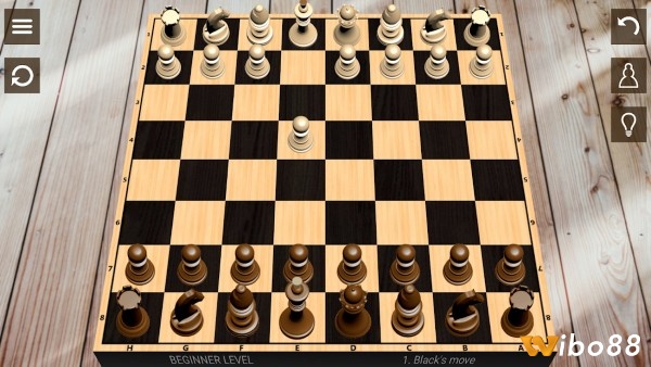 Giao diện bàn cờ trên Game 24h với các nút thao tác đơn giản