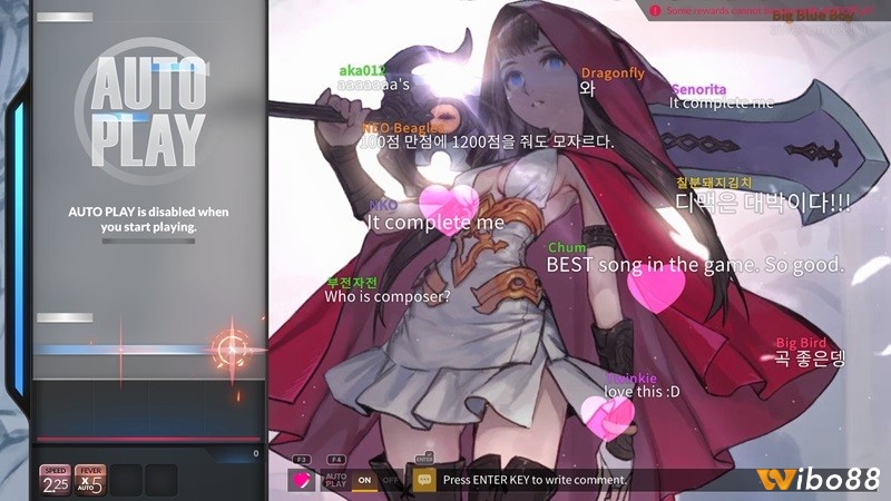 Gameplay Osu! và DJMax Respect V với cơ chế nhấn phím theo nhịp