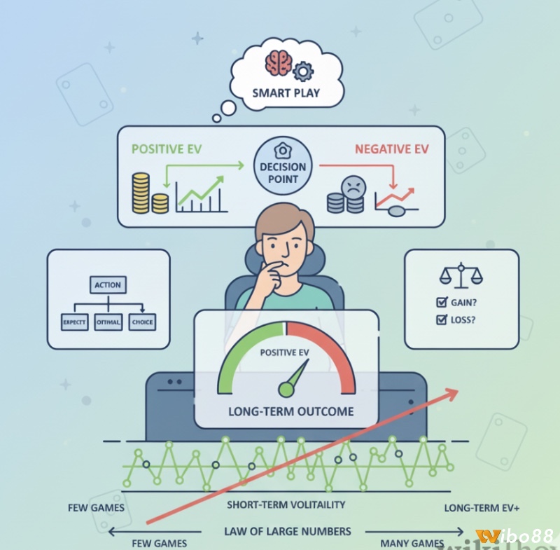 Người chơi phân biệt EV ngắn hạn và dài hạn để đưa ra quyết định thông minh, ưu tiên hành động EV dương