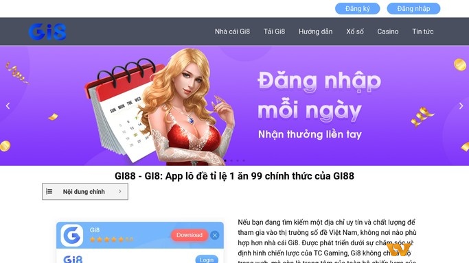 Người dùng đăng nhập an toàn, đảm bảo bảo mật và nâng cao trải nghiệm cá cược với hỗ trợ 24/7 từ gi8