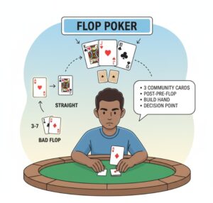 Flop poker là gì? Giai đoạn lật 3 lá bài chung quan trọng