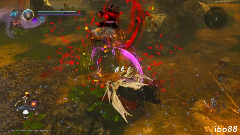 Nhân vật thực hiện Burst Counter trước đòn burst của Yokai