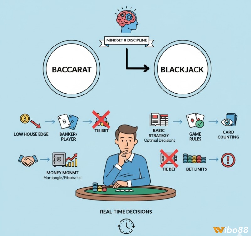 Người chơi cá cược sử dụng chiến thuật trong các game Live Dealer như Baccarat và Blackjack để tối ưu hóa lợi nhuận