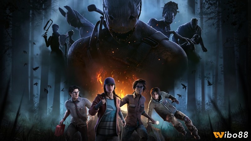 Dead by Daylight với sát nhân truy đuổi nhóm người sống sót trong bản đồ tối tăm