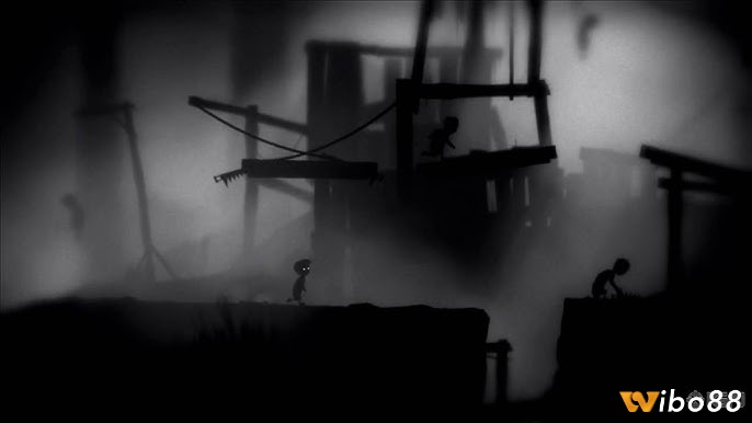 Khung cảnh trống trải với nhân vật nhỏ bé giữa không gian đè nén