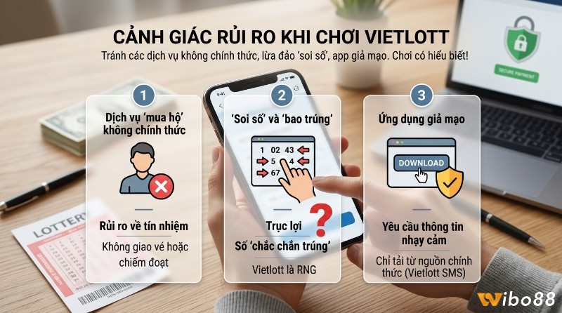 Cảnh giác rủi ro Vietlott: dịch vụ mua hộ không chính thức, soi số lừa đảo, ứng dụng giả mạo, chiếm đoạt giải, lộ thông tin