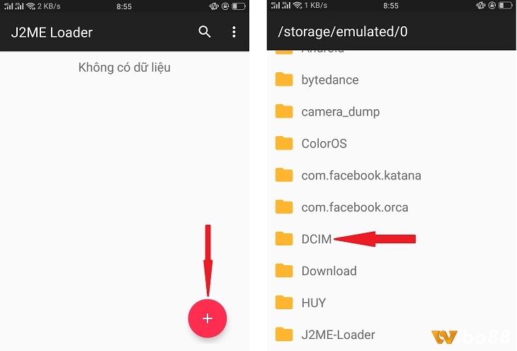 Chọn file JAR để chơi game Java trên Android