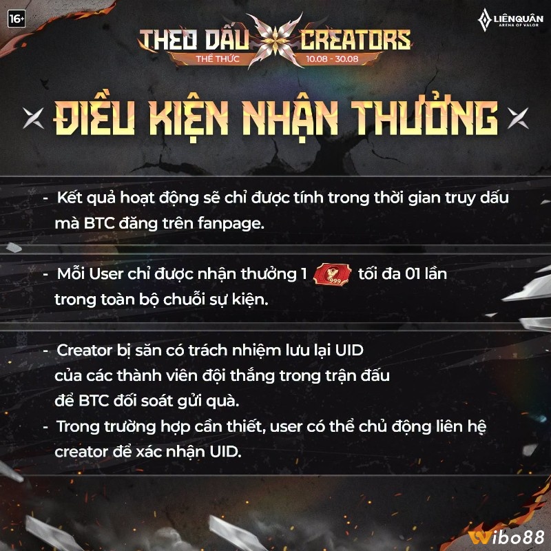 Trận hợp lệ cần đúng lịch livestream và có đầy đủ dữ liệu xác minh