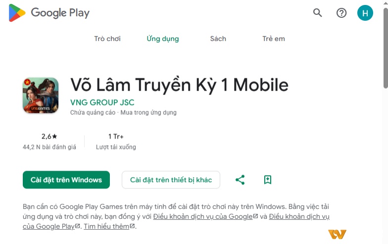 Google Play Games là cách tải game võ lâm truyền kỳ pc nên kiểm tra trước